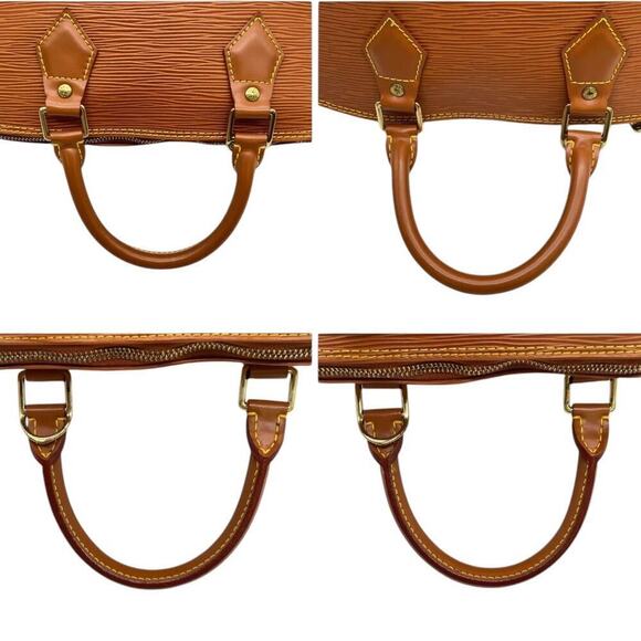 Louis Vuitton Epi Alma Brown Zipangu Gold Handbag W/ Padlock, Keys & Dustbag Y2K - Picture 5 of 16